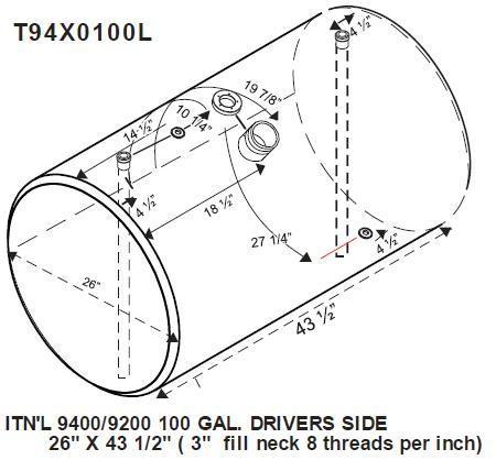 INTERNATIONAL 9400 FUEL TANK