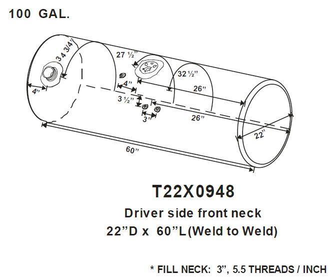 KENWORTH T300 FUEL TANK