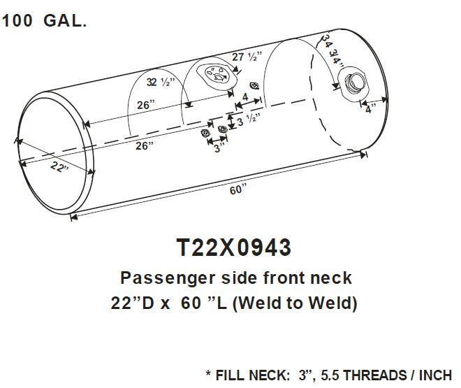 KENWORTH T300 FUEL TANK